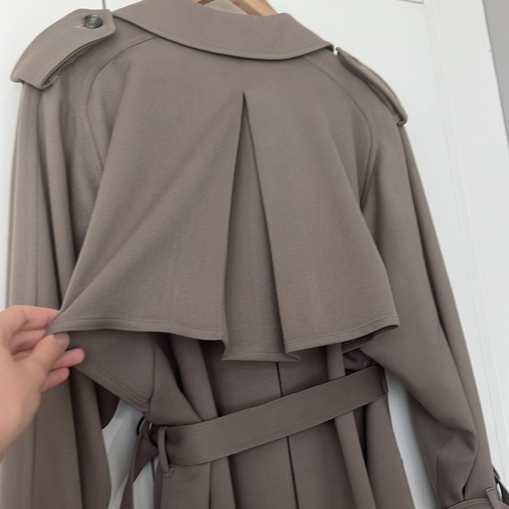 Tan wool Christian Dior trench coat - Picture 6 of 8